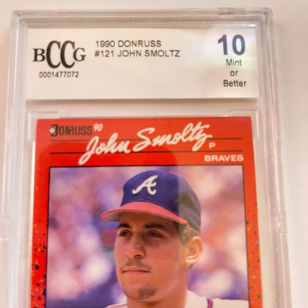 1990 Donruss John Smoltz 121 Atlanta‎ Braves BCCG 10 Mint or Better Graded Card